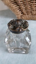 Vintage glass inkwell - inkwell, w/