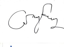 Grayson Perry English artist Signed White Card Autographed