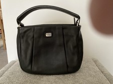 Osprey black leather handbag - pre owned excellent condition