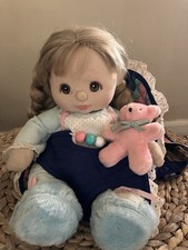 Vintage My Child girl Doll cloth doll Mattel blonde 1980s