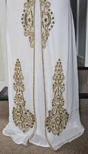 White & Gold Moroccan Kaftan