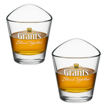 Set of 2 Whiskey Glasses Drinking Tumblers Triangle Glassware Spirits Vodka Gin
