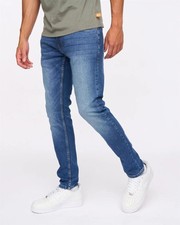 Mens Duck & Cover Maylead Slim Fit Jeans - Stone Wash