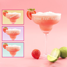 Personalised Cocktail Glass Engraved Margarita Glass Gift Custom Glassware