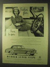 1955 Humber Super Snipe Car Ad - Fashion Flair