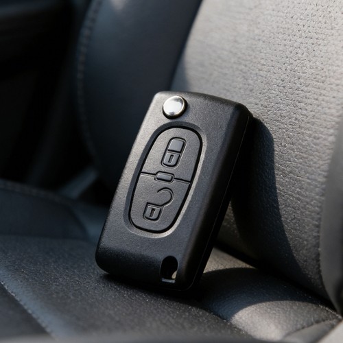 Button car key shell fob - car,