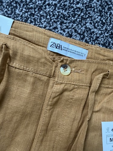 Zara men linen blend trousers - men,