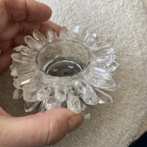 Quartz crystal candle - quartz, tea