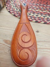 Maori Hand Carved Paddle with