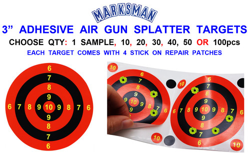 Marksman bulls eye splatter - 3",