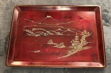 AIZU LACQUERWARE ANTIQUE RED