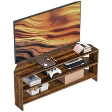 Rustic Brown Corner TV Stand