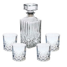 Decanter 900ml and 4Pcs Glass 300ml Set Whisky Bourbon Scotch Storage Barware