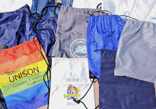 Job Lot 10 Mixed Bundle Drawstring Training Backpack Gym Sport School PE Kit Bag