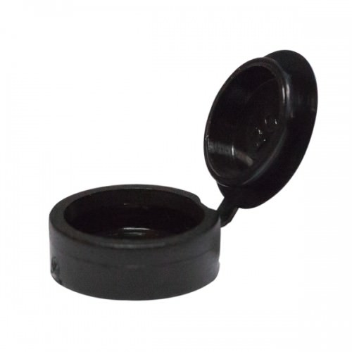 Black plastic fold over - over, hinged