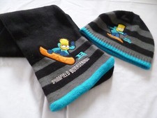 Next boys Bart Simpson hat and scarf age 3-6 yrs
