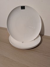 Dartington Dinner Plates 27cm White Fine Bone China Set of 3