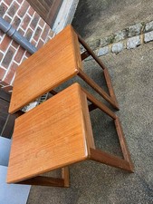 Vintage danish teak nest of 2 tables