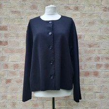 Elemente Clemente Jacket Womens 2 UK 12 Black Heavyweight Jersey Lagenlook