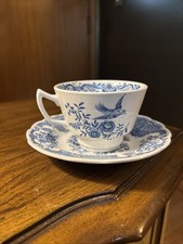 Blue and White cup and saucer