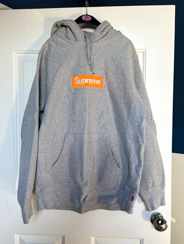 Supreme grey box logo pullover - grey,