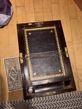 Wooden Writing Box Desk Slope Vintage Antique Spares /repair