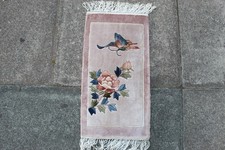 Vintage Silk Rug Hand Made Art
