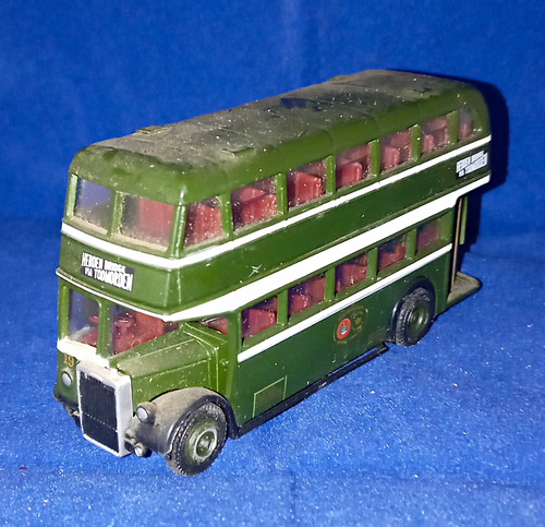 Green double decker diecast - green,