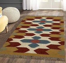 Kilim Rug Wool Jute Rug