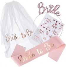 BRIDE TO BE Veil On Comb Tiara