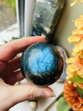 Labradorite Sphere Blue Flash Stunning Gemstone 250g 5.7cm