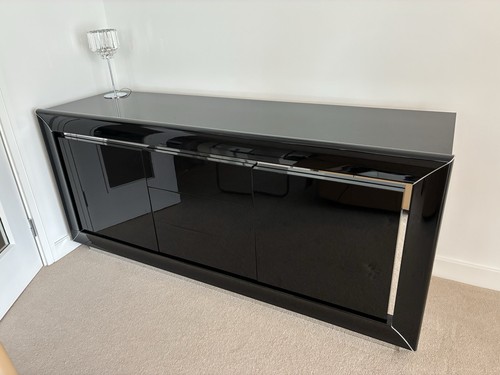 Gloss black sideboard storage - sideboard,