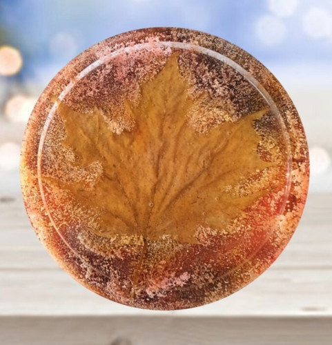 Handmade resin coaster with