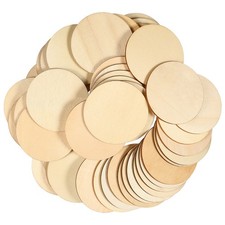 50Pcs Round Wooden Circles