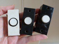 Retro Vintage Friedland Plastic Wall Mounted Rectangular Push Door Bell Buttons