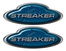 Streaker Boat Oval Sticker set