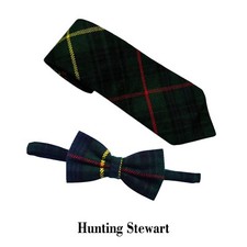 Men's Scottish Hunting Stewart Tartan Bow And Tie Formal Bow Tie For Wedding