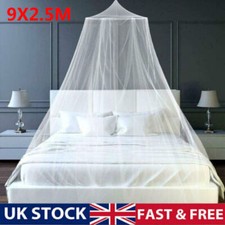 Dome Mosquito Net Canopy Fly Insect Protect For Double King Bed 9m x 2.5m UK