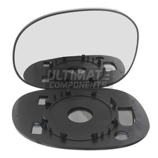 Wing Mirror Glass Citroen C3 2002-2010 Chrome Convex Non-Heated Passenger Side