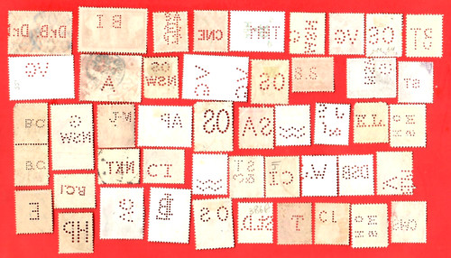 Worldwide perfin stamps - worldwide,