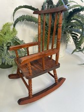 Wooden Rocking Chair Doll/Teddy Seat Plant Pot Stand