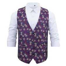 Purple & Yellow Mens Waistcoat