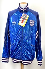 VINTAGE ENGLAND 1993 UMBRO *OLDSTOCK* TRACKSUIT JACKET & PANTS SHIRT LARGE 42-44