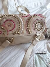 BUTTERFLY By Matthew Williamson   Cream Pearl Leather with Bead accents.