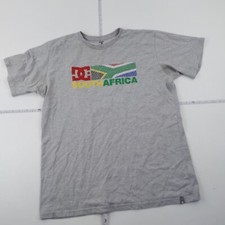 DC T-Shirt Large Grey Mens