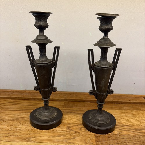 Pair antique bronzed - antique, cast