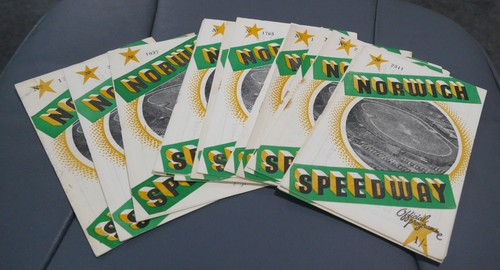 Norwich speedway programmes - speedway,