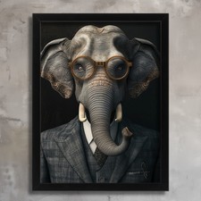 Elephant In A Suit Print