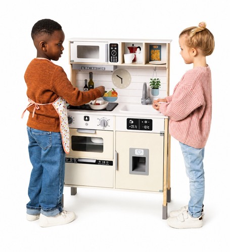 Wooden play kitchen - wooden,