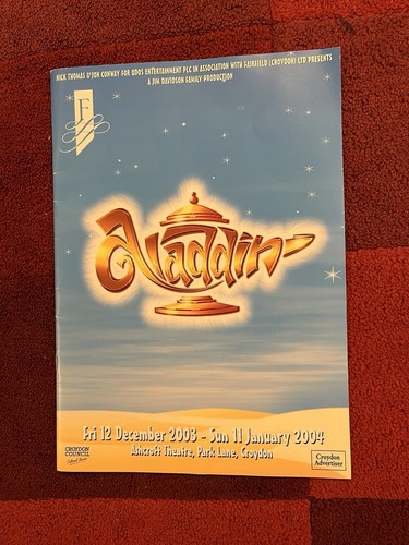 Aladdin pantomime programme - pantomime,